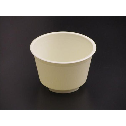 【蓋付き】バイオ茶碗蒸し GS-200(アイボリー) 【本体50枚・蓋50枚セット】